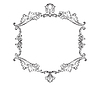 Vector clipart: Symmetric hand drawing baroque frame
