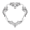 Vector clipart: Abstract ornate baroque engraved frame