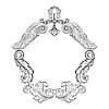 Vector clipart: Hand drawing baroque frame with acanthus leaves