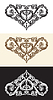 Vector clipart: Set of baroque hand drawing design elements