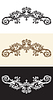 Vector clipart: Swirl damask ornate design elements motifs