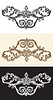 Vector clipart: Set of floral retro design element