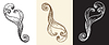 Ornamental Scrolls in Three Color Variations