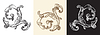 Vector clipart: Engraving retro baroque design element s