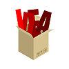 Vector clipart: Idea in box. Concept - forgotten idea deep in box