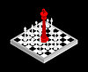 Vector clipart: Pawns Surround King in Chess. Chess Game. Concept: