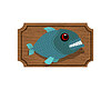 Vector clipart: Trophy Fish On Board . Fish interior decor