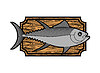 Vector clipart: Trophy Fish On Board . Fish interior decor