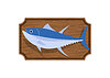 Vector clipart: Trophy Fish On Board . Fish interior decor
