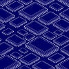 Vector clipart: CPU PC pattern seamless. Processor background.