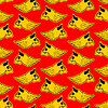 Vector clipart: Skull with horns and wings pattern seamless.