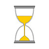 Vector clipart: Sandglass . Glass sand clock