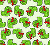 Vector clipart: Rubber ducky drug addict green pattern seamless
