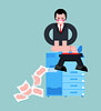 Guy copies ass on scanner in office. office prank