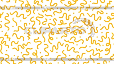 Patrón abstracto de línea de fideos garabatos amarillos | Ilustración vectorial de stock |ID 7576090