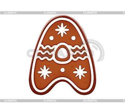 Bäckerei Dessertschrift Lebkuchenplätzchen Buchstabe A | Stock Vektorgrafik |ID 7633260