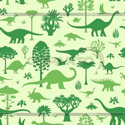 Nahtloser Musterhintergrund der Dinosauriercharaktere | Stock Vektorgrafik |ID 7645676