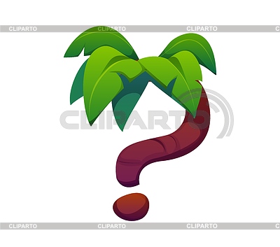 Summer holiday font palm tree question mark | Stock Vector Graphics |ID 7646882