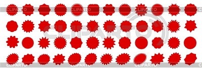 Starburst sale price stickers, red seals, labels | Stock Vector Graphics |ID 7648104