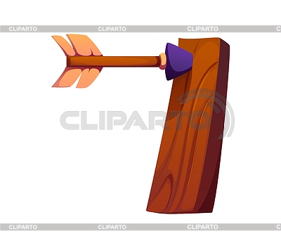 Flecha de arco occidental, dígito de fuente de vaquero 7 siete | Ilustración vectorial de stock |ID 7648442