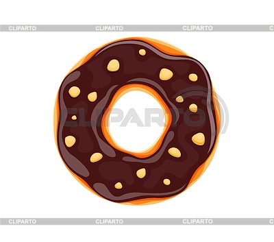 Кондитерский десерт шрифтом chocolate donut letter | Векторный клипарт |ID 7651267