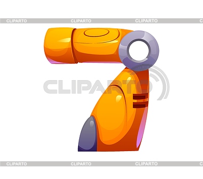 Robot font, cyborg machine robotic hand gear type | Stock Vector Graphics |ID 7656645