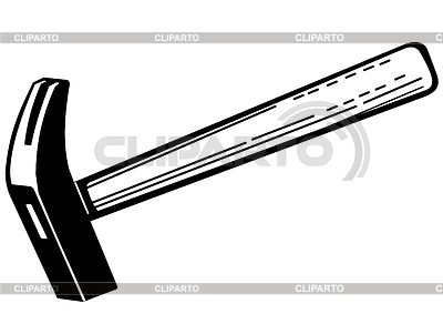 Martillo con extractor de clavos | Ilustración vectorial de stock |ID 7651454