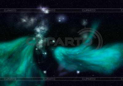 Campo estelar en el espacio y nebulosas | Ilustración de alta resolución |ID 6950149