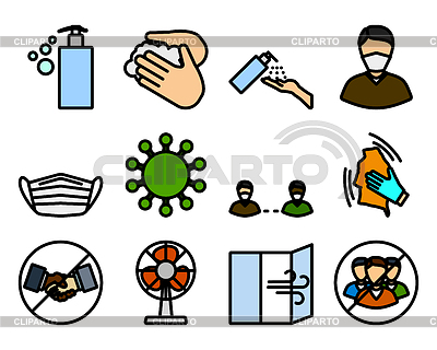 Covid-Icon-Set | Stock Vektorgrafik |ID 7296247