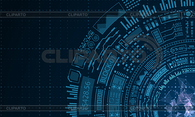 Futuristische HUD Elemente Design, Techno Hintergrund | Stock Vektorgrafik |ID 6587629