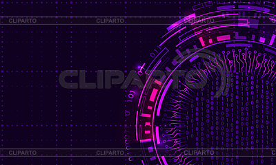 Diseño futurista de elementos HUD, fondo Techno | Ilustración vectorial de stock |ID 6587635
