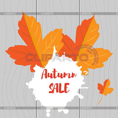 Set of autumn yellow leaves and inscription Autumn | Stock Vector Graphics |ID 6679480