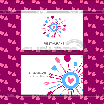 Amar restaurante insignia de identidad | Ilustración vectorial de stock |ID 5488099