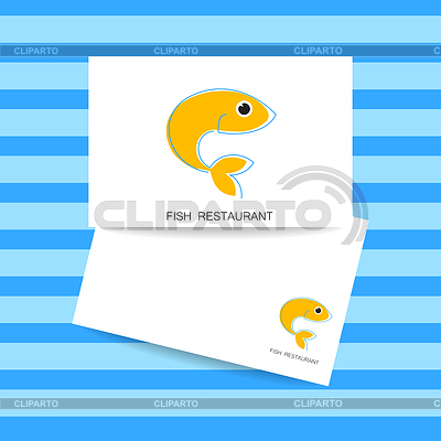 Tarjeta de restaurante de pescado | Ilustración vectorial de stock |ID 5776144