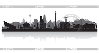 Stuttgart Deutschland Skyline Silhouette der Stadt | Stock Vektorgrafik |ID 7271469