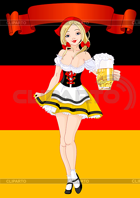 Oktoberfest Girl Design | Stock Vector Graphics |ID 5284799