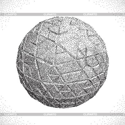 Abstracto  forma 3D. Estilo de medios tonos | Ilustración vectorial de stock |ID 5348417