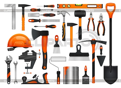 Sistema de herramientas de la construcción diy, instrumentos de la reparación 3d | Ilustración vectorial de stock |ID 7650721