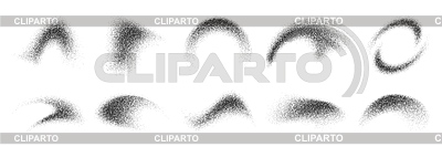 Espray de la onda del grano del ruido del polvo, polvo abstracto de la arena | Ilustración vectorial de stock |ID 7653942