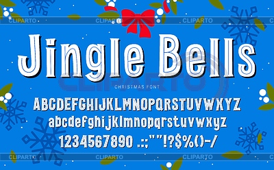 Fuente Navideña, tipo navideño, tipografía navideña abc | Ilustración vectorial de stock |ID 7657112