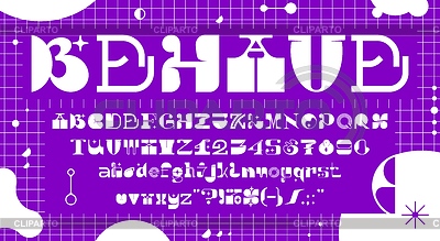 Абстрактный современный брутальный шрифт, геометрические буквы | Векторный клипарт |ID 7658969