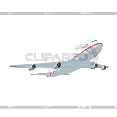 Avión de pasajeros volando | Ilustración vectorial de stock |ID 6979725