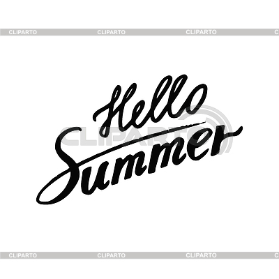 Hallo Sommer: handgeschriebener Text Vektor. | Stock Vektorgrafik |ID 5817563
