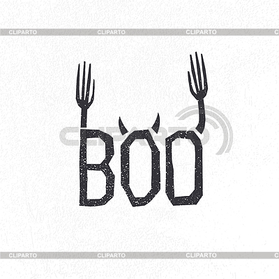 Boo Halloween-Logo-Design. Halloween Urlaub | Stock Vektorgrafik |ID 6367562