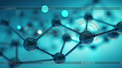 Molecular structure with glossy black spheres and | High resolution stock illustration |ID 7658066