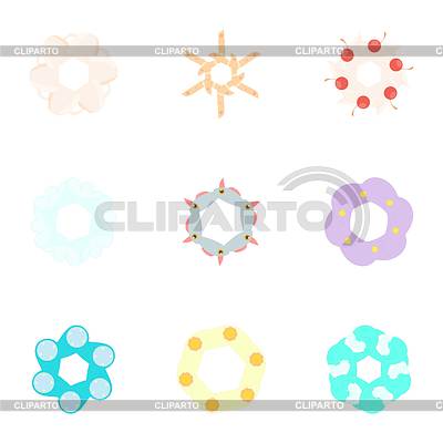 Tipos de flores, conjunto de iconos de estilo de dibujos animados | Ilustración vectorial de stock |ID 7207260