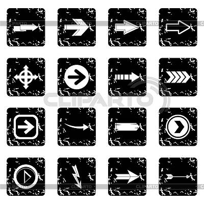 Conjunto de iconos de flecha, estilo simple | Ilustración vectorial de stock |ID 7607008