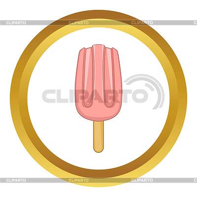 Pink ice cream icon | Stock Vector Graphics |ID 7614226