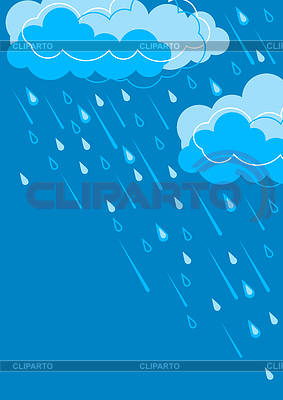 Fondo con nubes y lluvia. Lluvia estilizada | Ilustración vectorial de stock |ID 7492718