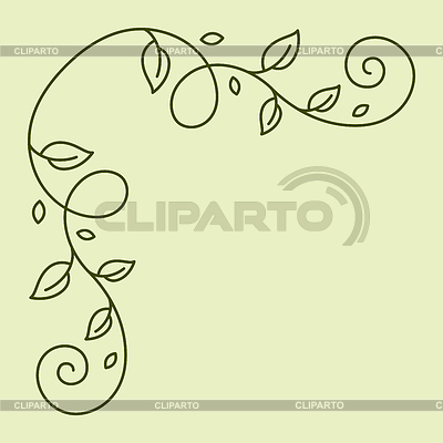 Floral curling corner. Decorative nature swirling | Stock Vector Graphics |ID 7638462